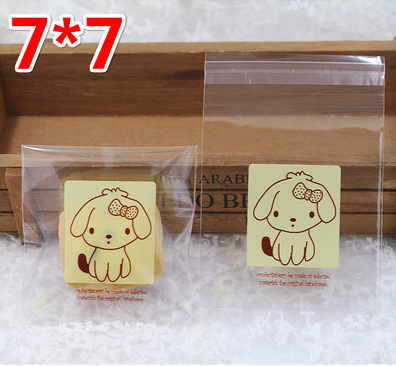 ถุงคุกกี้ เบเกอรี่ ขนม แบบมีเทปกาว 95-100 ใบ/แพ็ค (7*7+3 cm.)