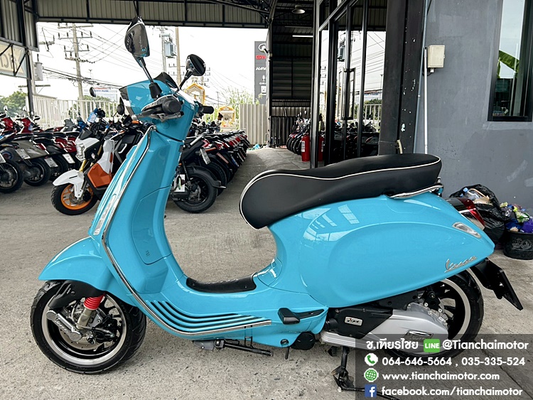 ★ดาวน์8,000★VESPA SPRTNT125 IGETABS ปี 67 สีฟ้าสดใส วิ่งเพียง 9000 กิโล ชุดสีสวยเป๊ะ เครื่องดี ศูนย์ดี ราคา 79,900