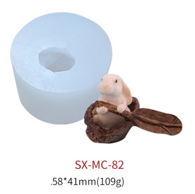 โมล(Mold) แม่พิมพ์ซิลิโคน ทำวุ้น ขนม สบู่ งานdiy รูปกระต่าย (SX-MC-82)
