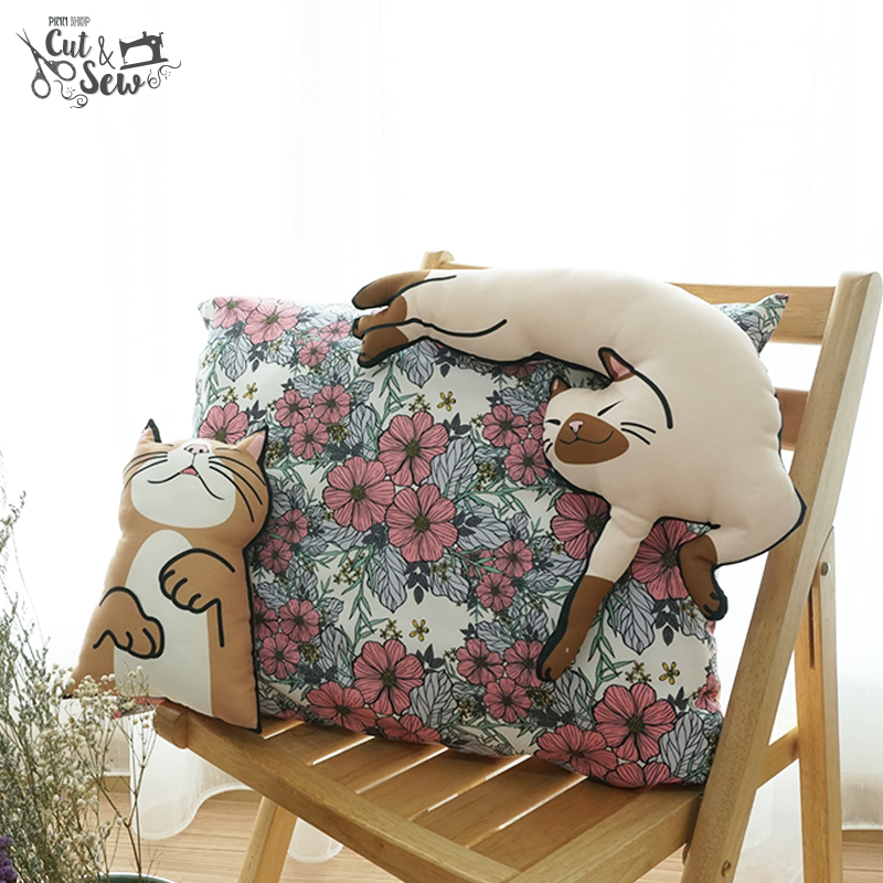 ผ้าพิมพ์ลายปลอกหมอน NEKO CUSHION