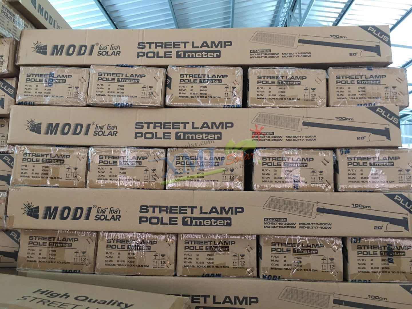 ขาเหล็ก ยึดไฟถนน ความยาว 1 ม. (เหล็กชุบสีเทา)(1 แถม 1)