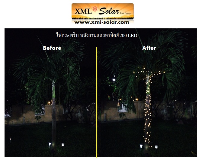 ไฟกระพริบโซล่าเซลล์ 200 LED (2 ฟังก์ชั่น) (เเสง : สีชมพู)