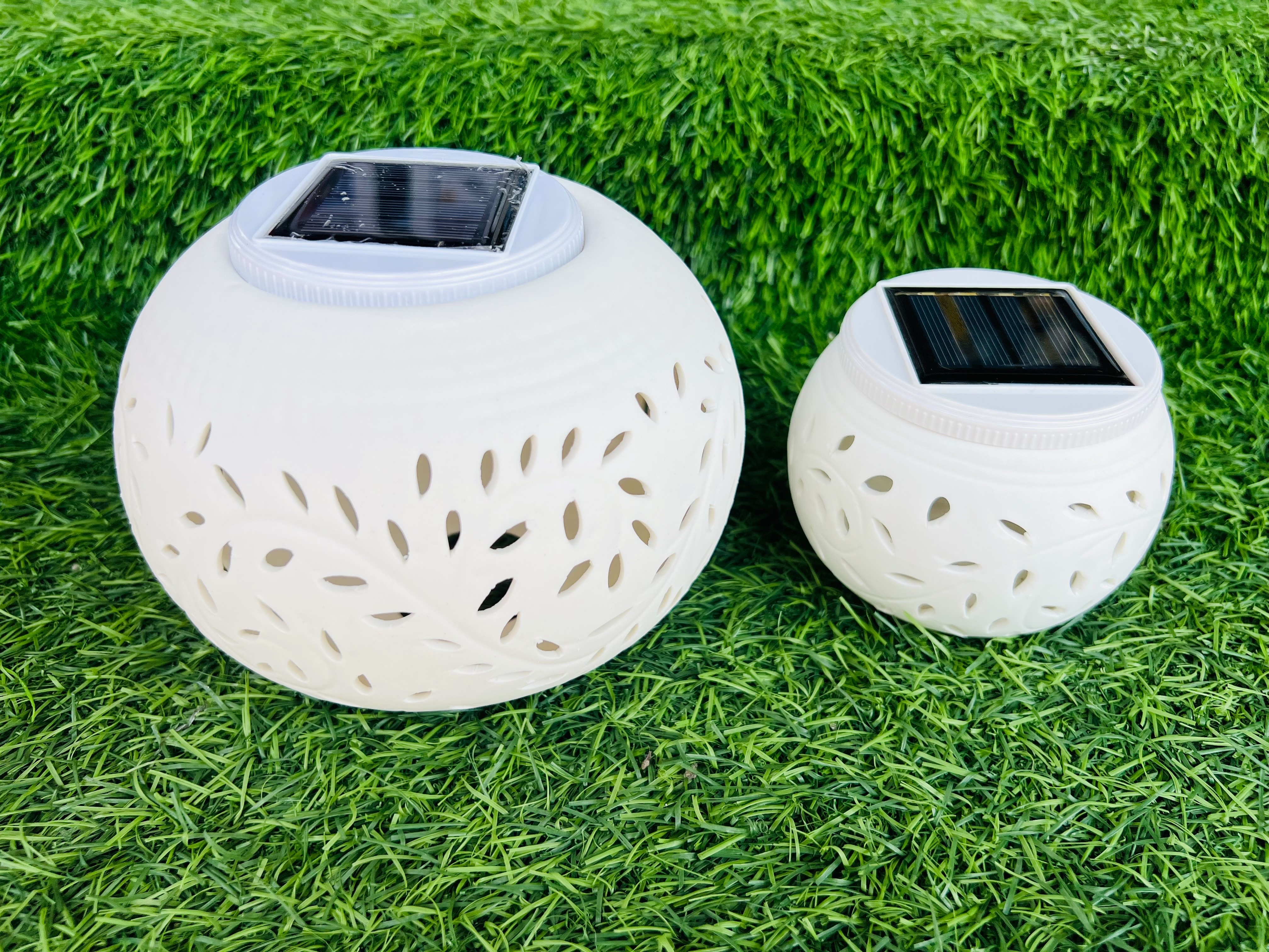 ไฟกระถางโซล่าเซลล์ ตกเเต่งตั้งโต๊ะ (แสง : ขาว , หลากสี)(ไซต์ใหญ่)