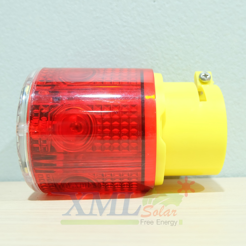 ไฟเตือนกรวยจราจร ฉุกเฉิน พลังงานเเสงอาทิตย์ (เเสง : สีเเดง)