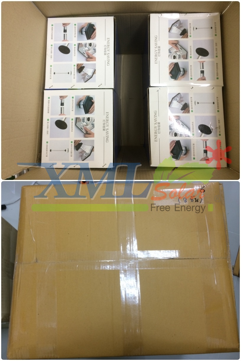 โคมไฟกิ่งโซล่าเซลล์ 8 Super SMD LED ทรง หกเหลี่ยม (เเสง : ขาว)(1 แถม 1)