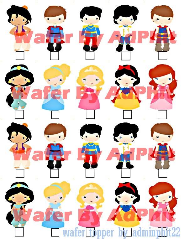 Wafer topper เจ้าหญิง เจ้าชาย
