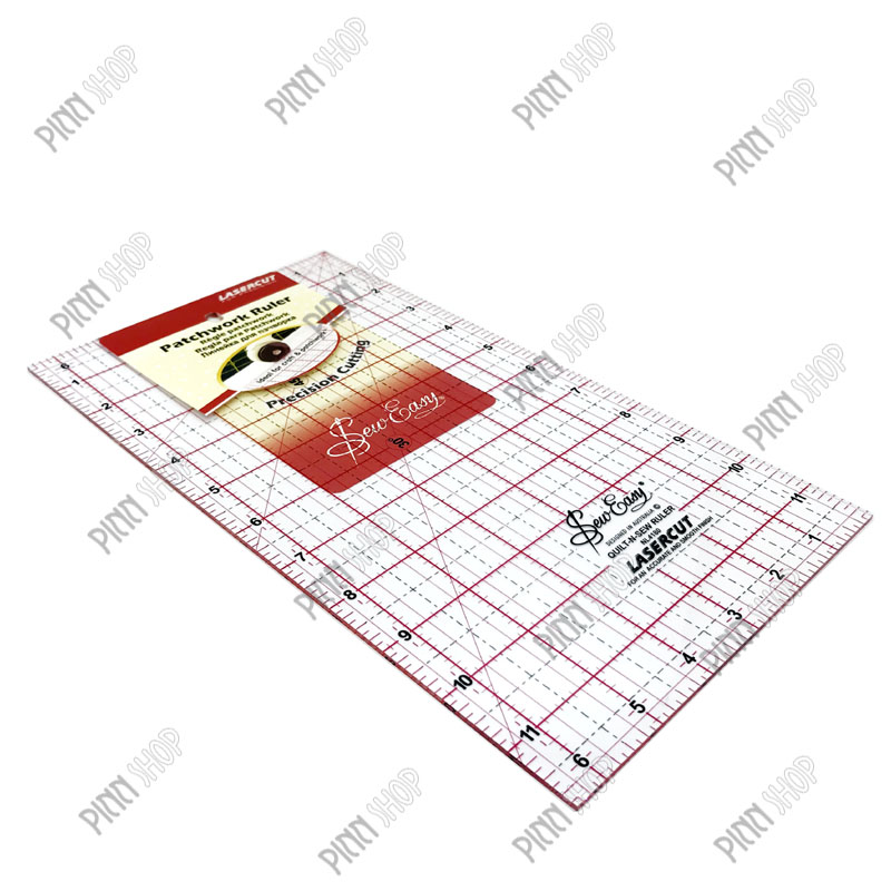 ไม้บรรทัดสำหรับงานควิลท์ Quilt ขนาด 12 x 6.5 นิ้ว