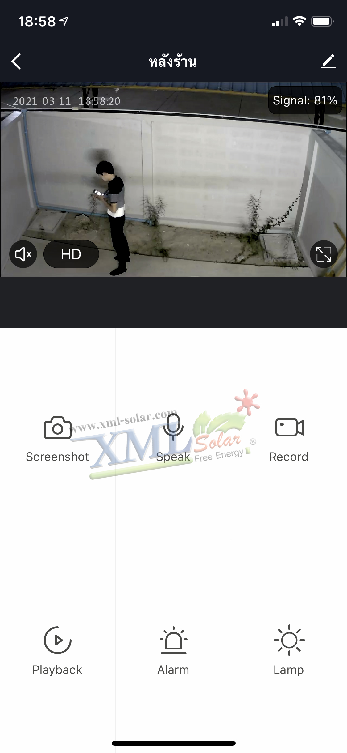 ไฟสปอตไลท์โซล่าเซลล์ 100 W. รุ่น Smart IOT With CCTV Camera (เเสง : ขาว)