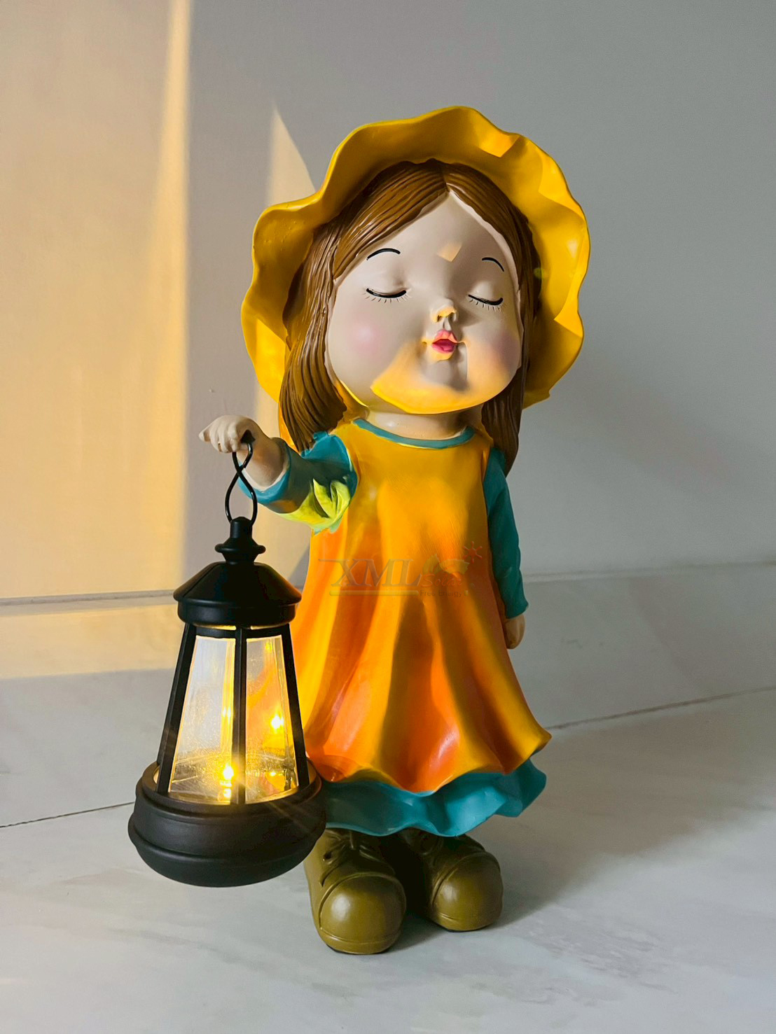 ไฟตุ๊กตาโซล่าเซลล์ ประดับสวน เด็กผู้หญิง 1 LED (แสง : เหลือง)