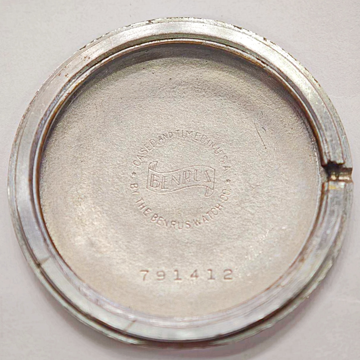 นาฬิกาเก่า BENRUS POINTER DATE ไขลาน