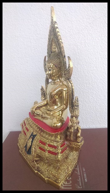 พระพุทธชินราช3นิ้ว เนื้อทองเหลืองขัดมันหน้าตัก 3 นิ้ว ออกโดยวัดใหญ่พิษณุโลก รหัส0155