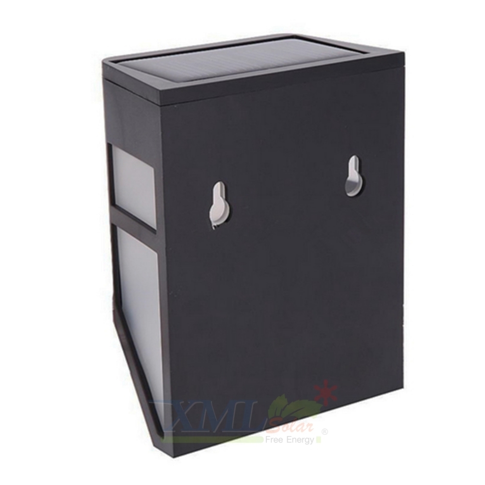 โคมไฟโซล่าเซลล์ ติดผนัง 2 LED ทรง ญี่ปุ่น (เเสง : ขาว)