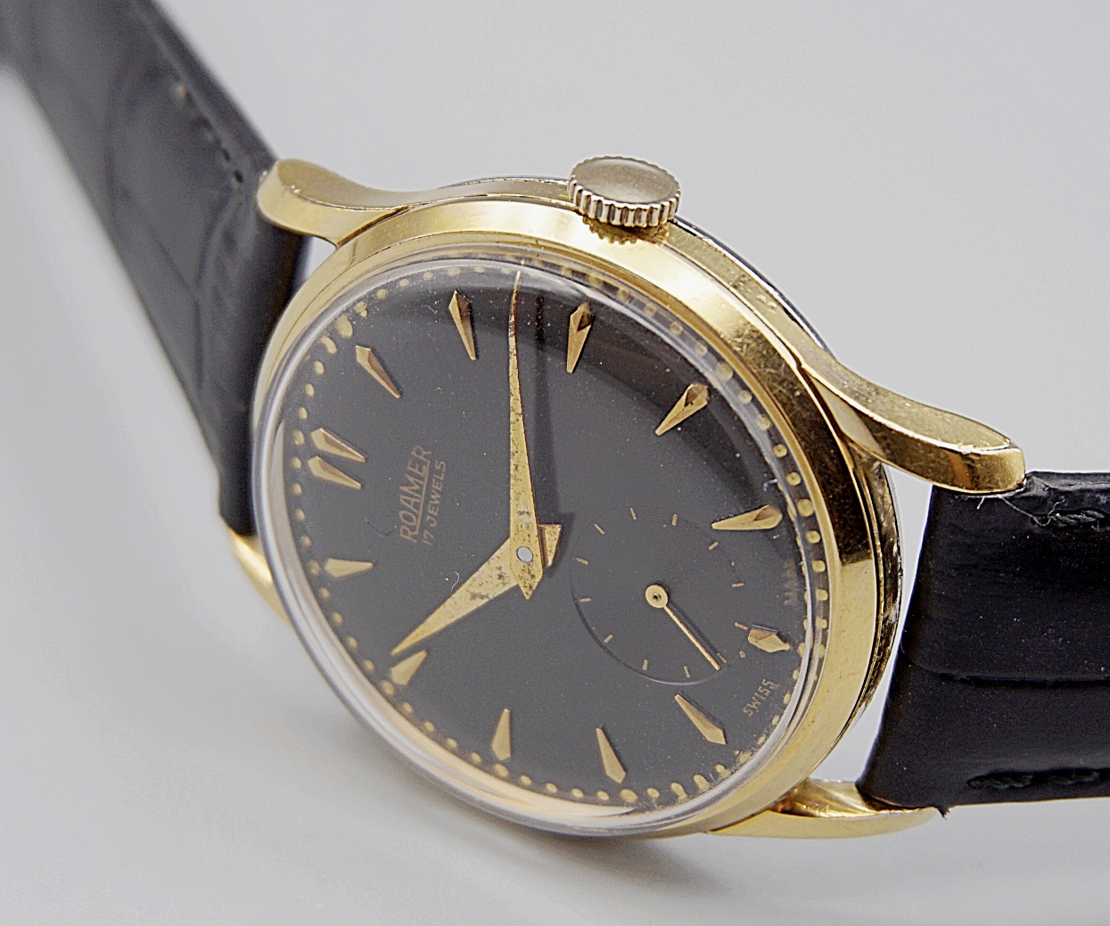 นาฬิกาเก่า ROAMER ไขลานสองเข็มครึ่ง