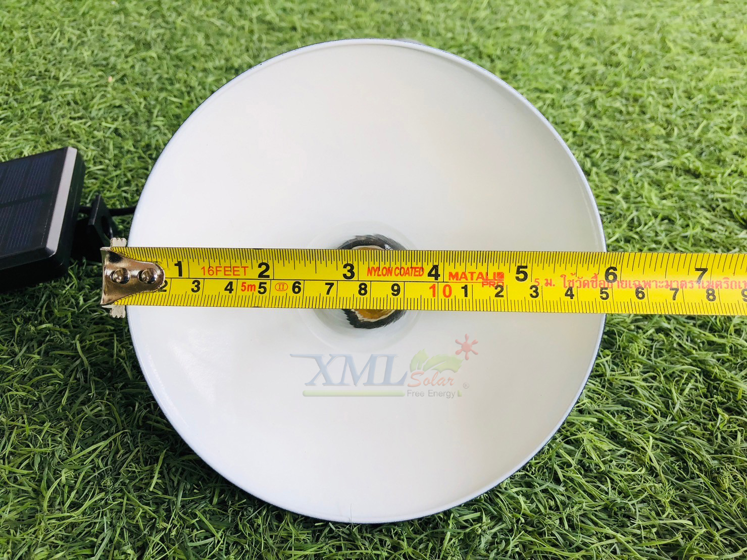 โคมไฟโซล่าเซลล์ ติดเพดาน รุ่นโคมวินเทจ 150 Lumen (แสง เหลืองวอมไวท์)