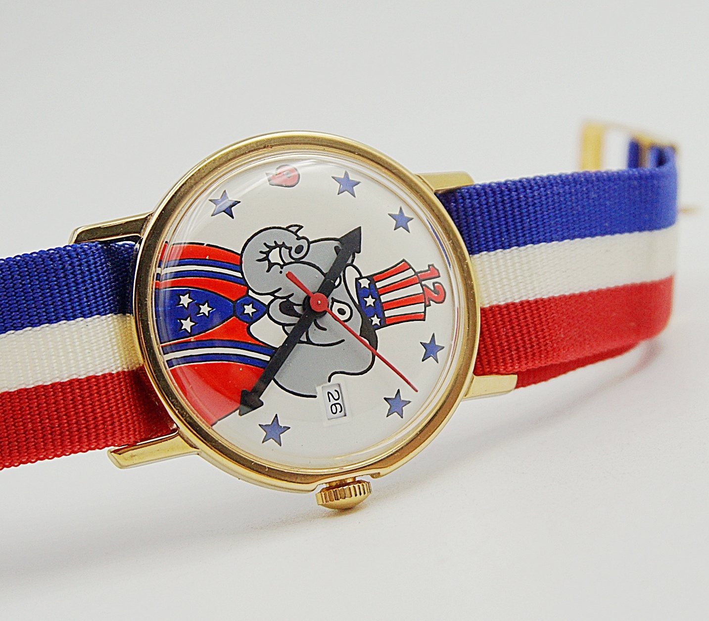 นาฬิกาเก่า REPUBLICAN ELEPHANT BY TIMEX ไขลาน