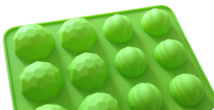 โมล(mold) แม่พิมพ์ซิลิโคน ทำวุ้น ขนม สบู่ งานdiy ทรงกลม 12 ช่อง ( 20 G.)