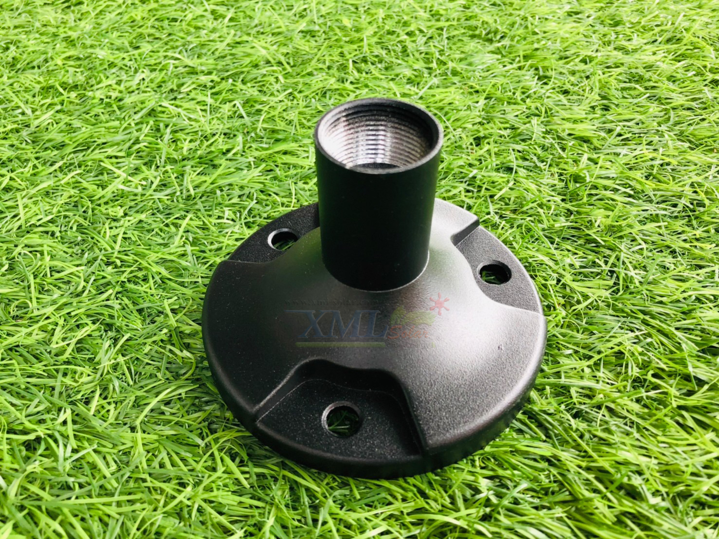 โคมไฟหัวเสาโซล่าเซลล์ ทรงกรวย (แสง : เหลืองวอมไวท์)