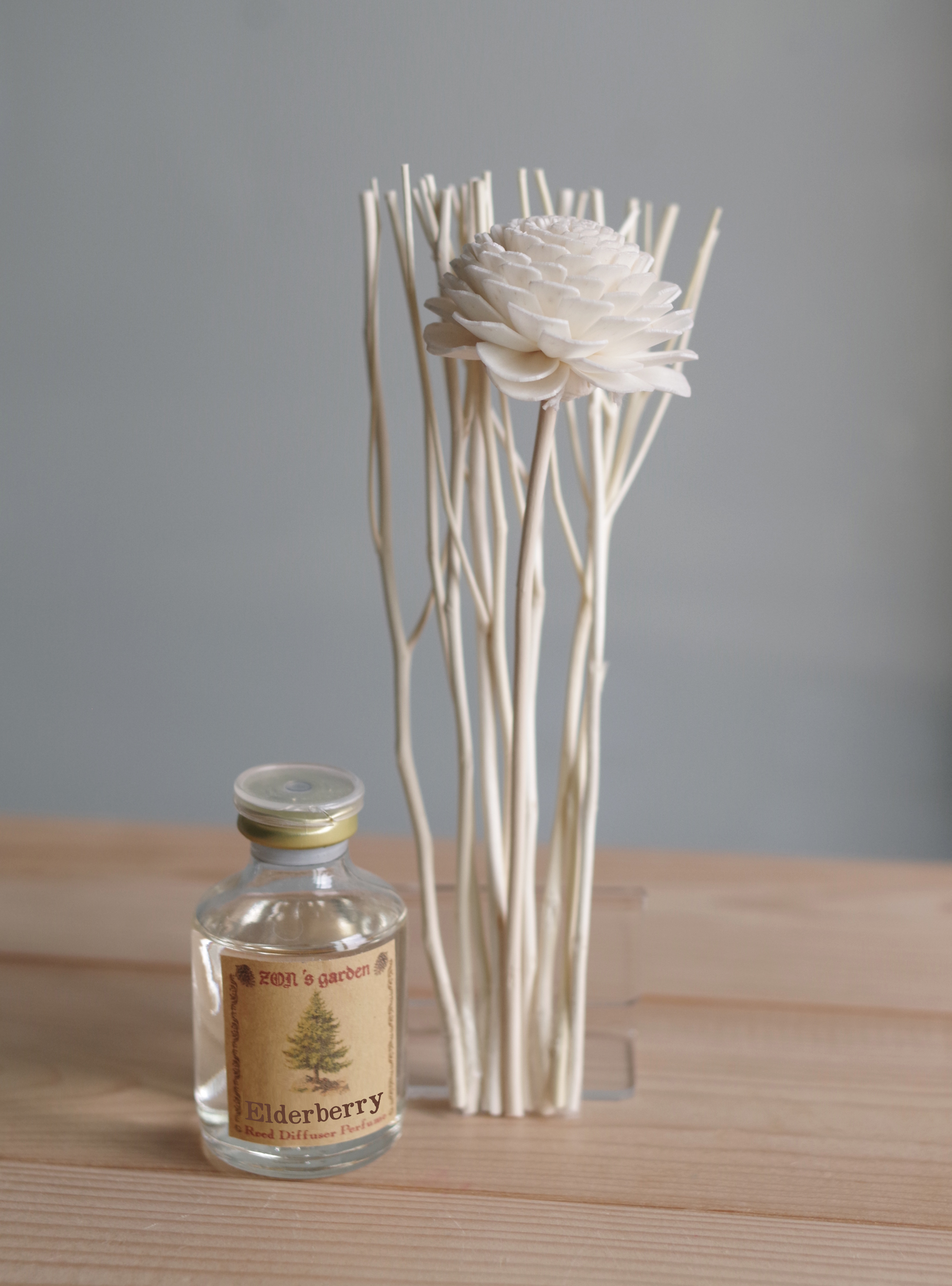 เซ็ตน้ำหอมกลิ่น Elderberry(เสาวรส) +ก้านไม้กระจายกลิ่น 30cc.