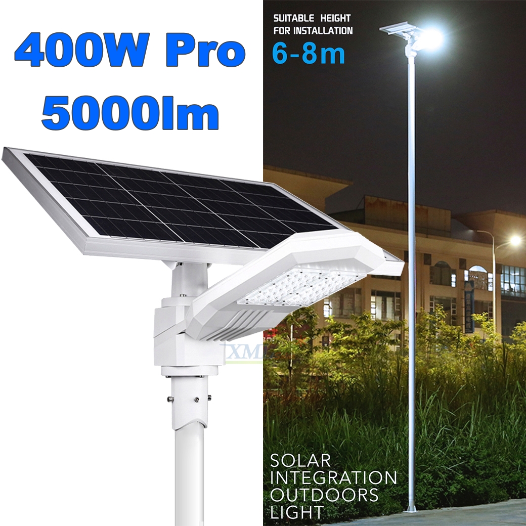 โคมไฟถนนโซล่าเซลล์ รุ่น Modi x XML 400W PRO (5000lm)(แสง : ขาว)