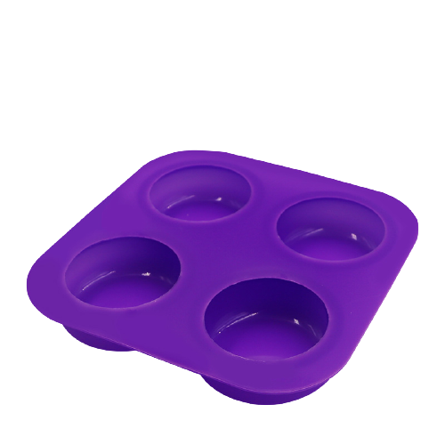 โมล(Mold) แม่พิมพ์ซิลิโคน ทำวุ้น ขนม สบู่ งานdiy รูปวงกลม 4 ช่อง (80 G.)