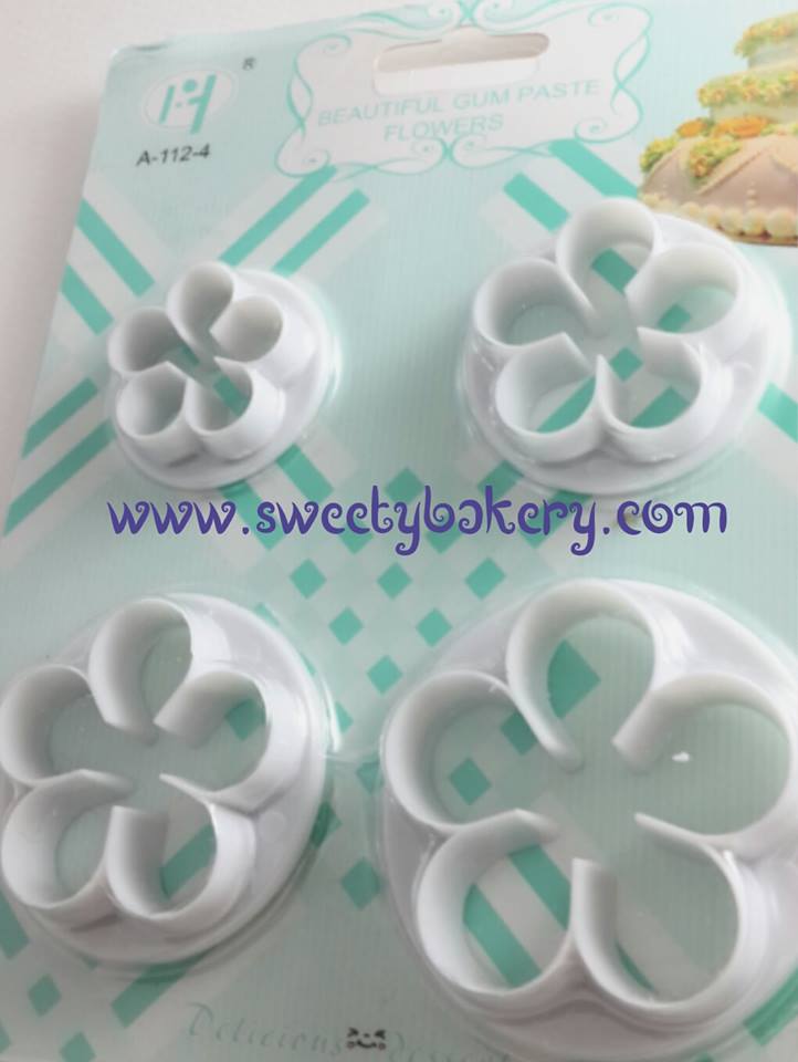 ที่พิมพ์ลายฟองดองท์ พิมพ์กดคุกกี้ Rose 4 ชิ้น