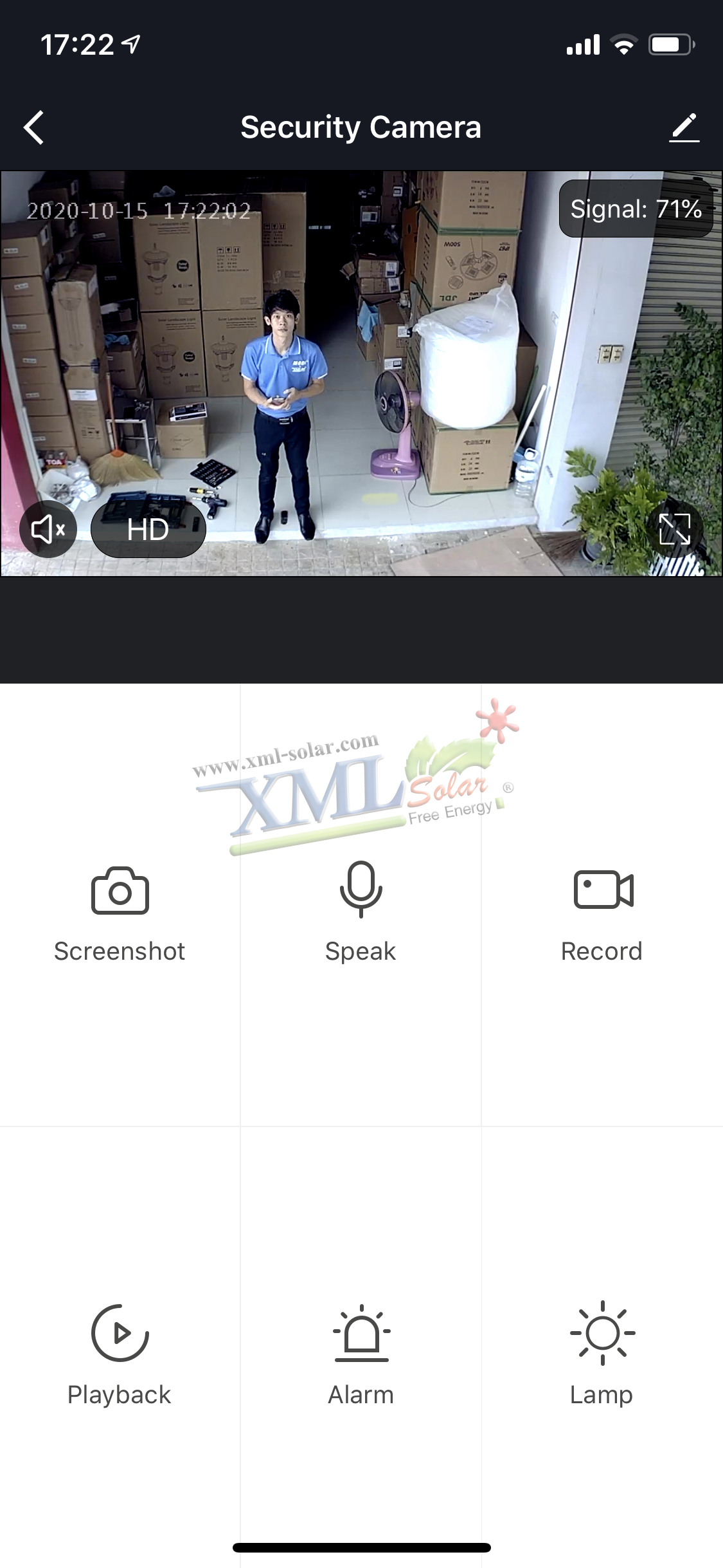 ไฟสปอตไลท์โซล่าเซลล์ 100 W. รุ่น Smart IOT With CCTV Camera (เเสง : ขาว)