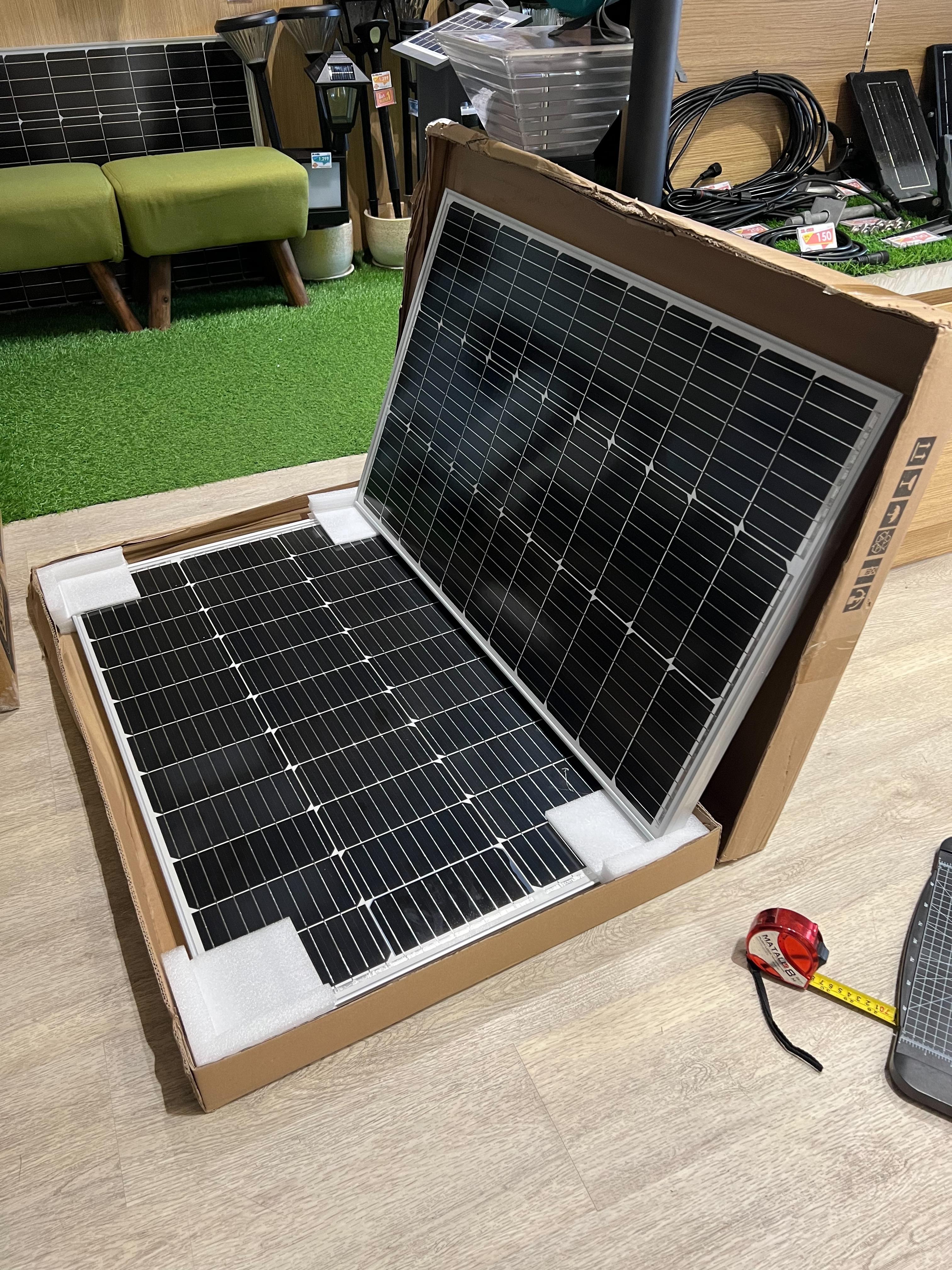 โคมไฟถนนโซล่าเซลล์อัจฉริยะ (รุ่น 9,000Lumens + แผง 100 W) (แสง : ขาว)