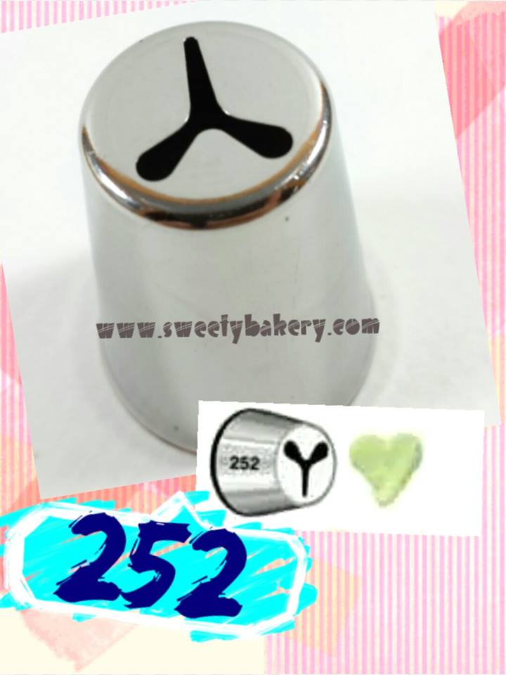 หัวบีบไซส์พิเศษ เบอร์ 252 (นำเข้าเกาหลี) SPACIALTY TUBES หัวบีบรูปหัวใจ