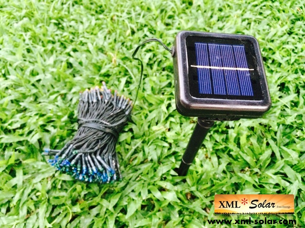 ไฟกระพริบโซล่าเซลล์ 200 LED (8 ฟังก์ชั่น) (เเสง : ผสม4สี)