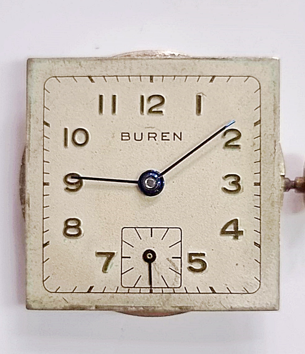 นาฬิกาเก่า BUREN ไขลานสองเข็มครึ่ง