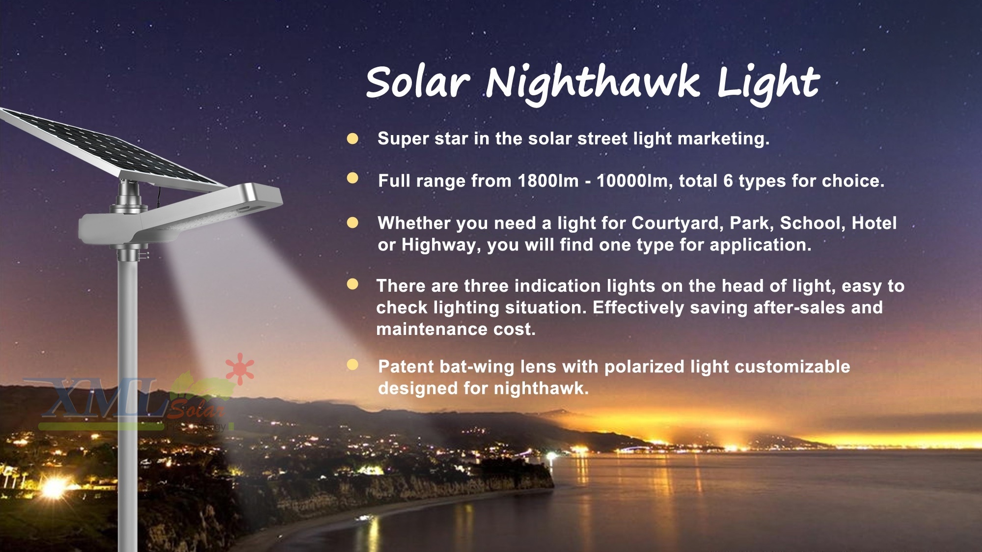 โคมไฟถนนอัจฉริยะ โซล่าเซลล์ 100 Watt Monocrystalline (แสง ขาว)