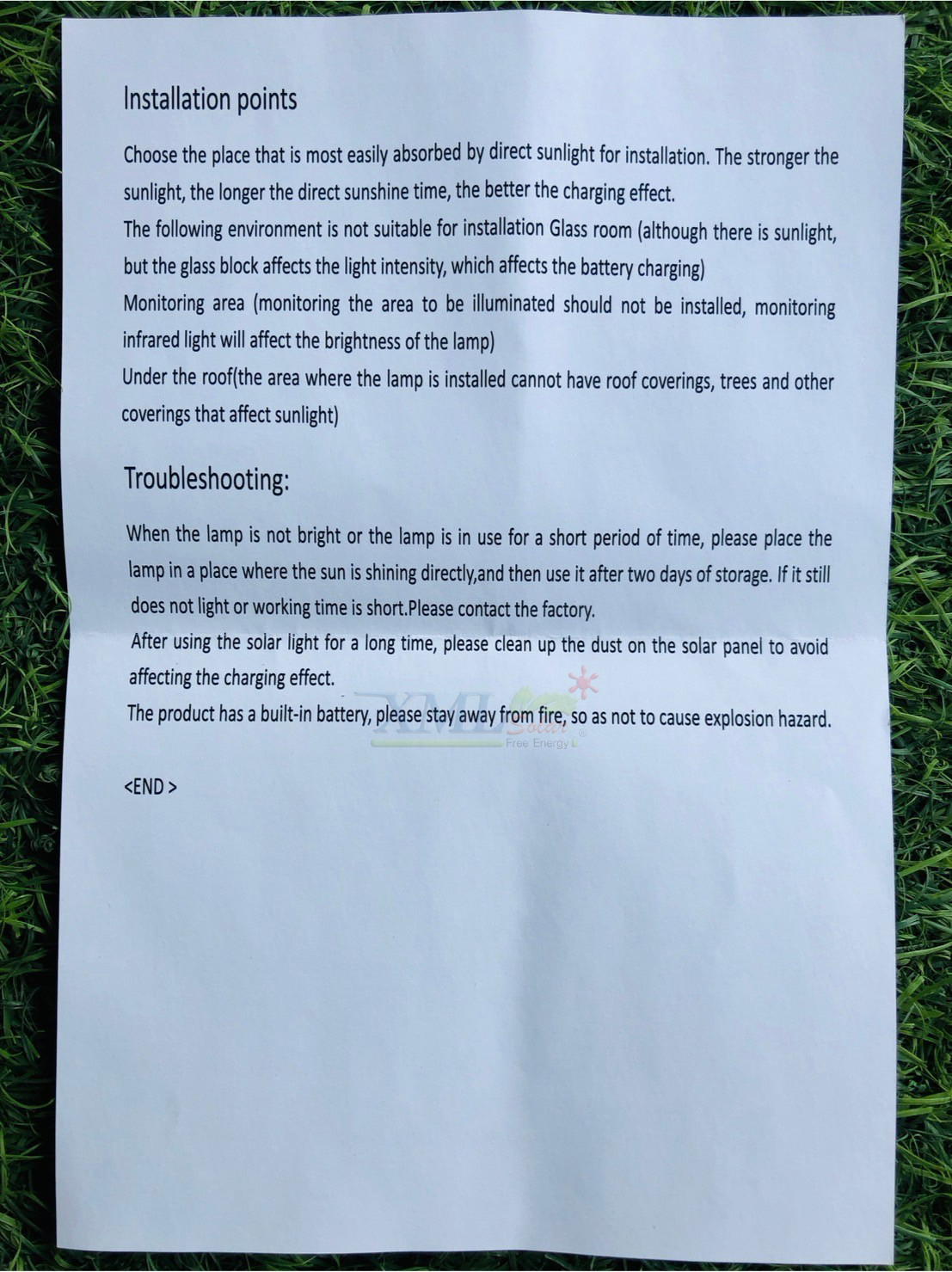 โคมไฟหัวเสาโซล่าเซลล์ รุ่น TZ-11836 (เปิดได้ 2 แสง)(1 แถม 1)