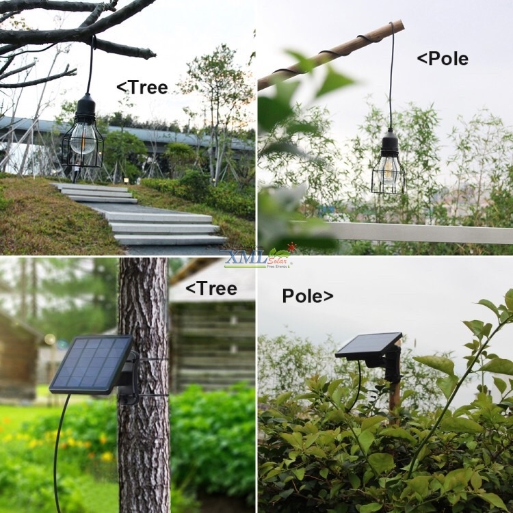 โคมไฟโซล่าเซลล์ ติดเพดาน รุ่นตาข่ายดำ Loft style (แสง เหลืองวอมไวท์)