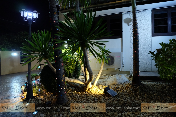 ไฟกระพริบโซล่าเซลล์ 200 LED (8 ฟังก์ชั่น) (เเสง : ผสม4สี)