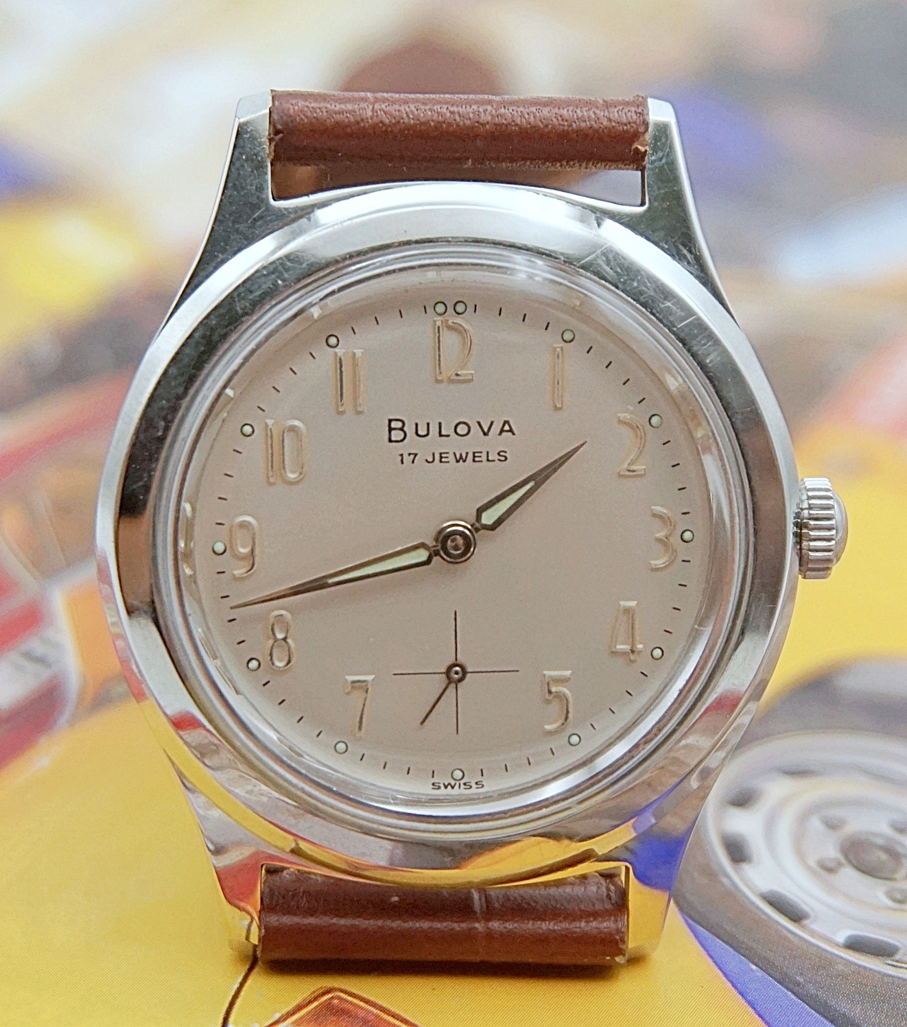 นาฬิกาเก่า BULOVA ไขลานสองเข็มครึ่ง