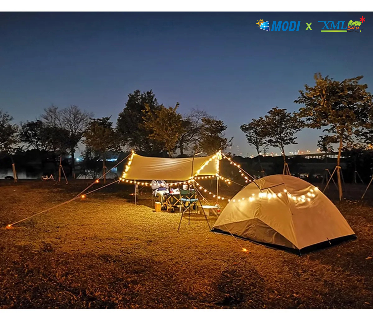 ไฟกระพริบโซล่าเซลล์ ทรงดาว 120 ดวง รุ่น MD-SOLAR-C2012 (เเสง : เหลืองวอมไวท์)