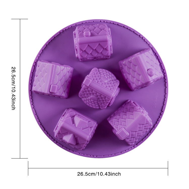 แม่พิมพ์ซิลิโคน พิมพ์สบู่ พิมพ์วุ้น พิมพ์ขนม รูปวิลล่า 6 ช่อง