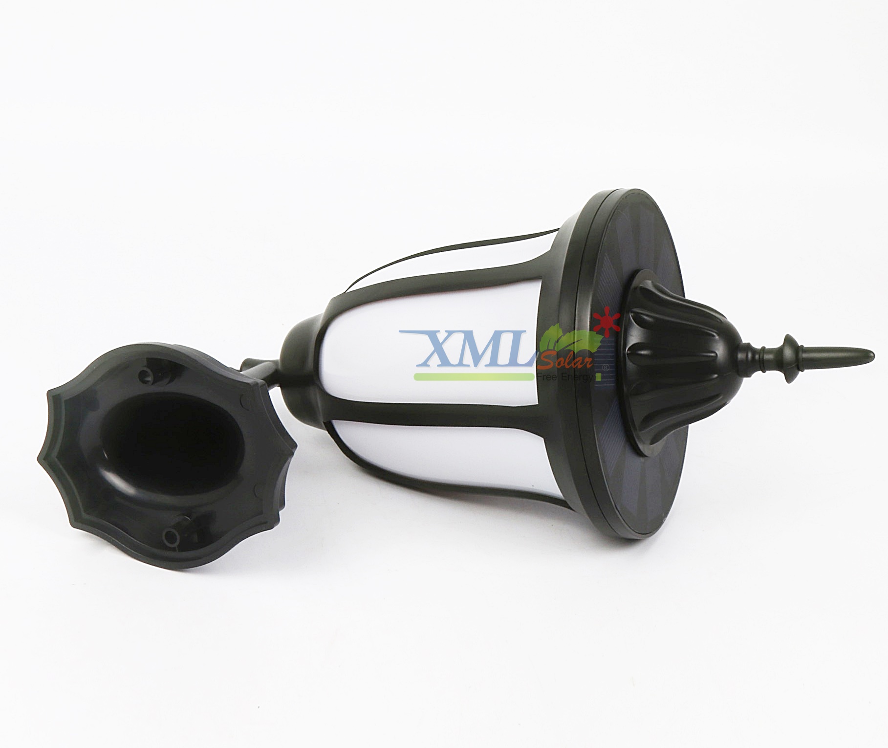 โคมไฟกิ่งโซล่าเซลล์ ทรง Modern (เเสง : เปลวไฟเหลืองวอมไวท์) 1 แถม 1