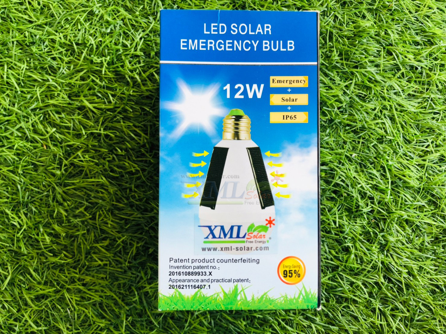 หลอดไฟโซล่าเซลล์ LED solar emergency BULB 12W รุ่นใหม่ (แสง : ขาว)