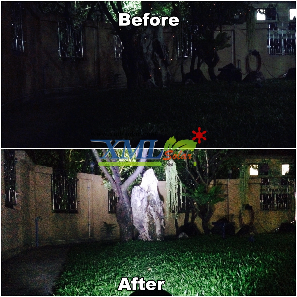 สปอร์ตไลท์ติดผนังโซล่าเซลล์ 7 LED(super bright) (เเสง : ขาว)