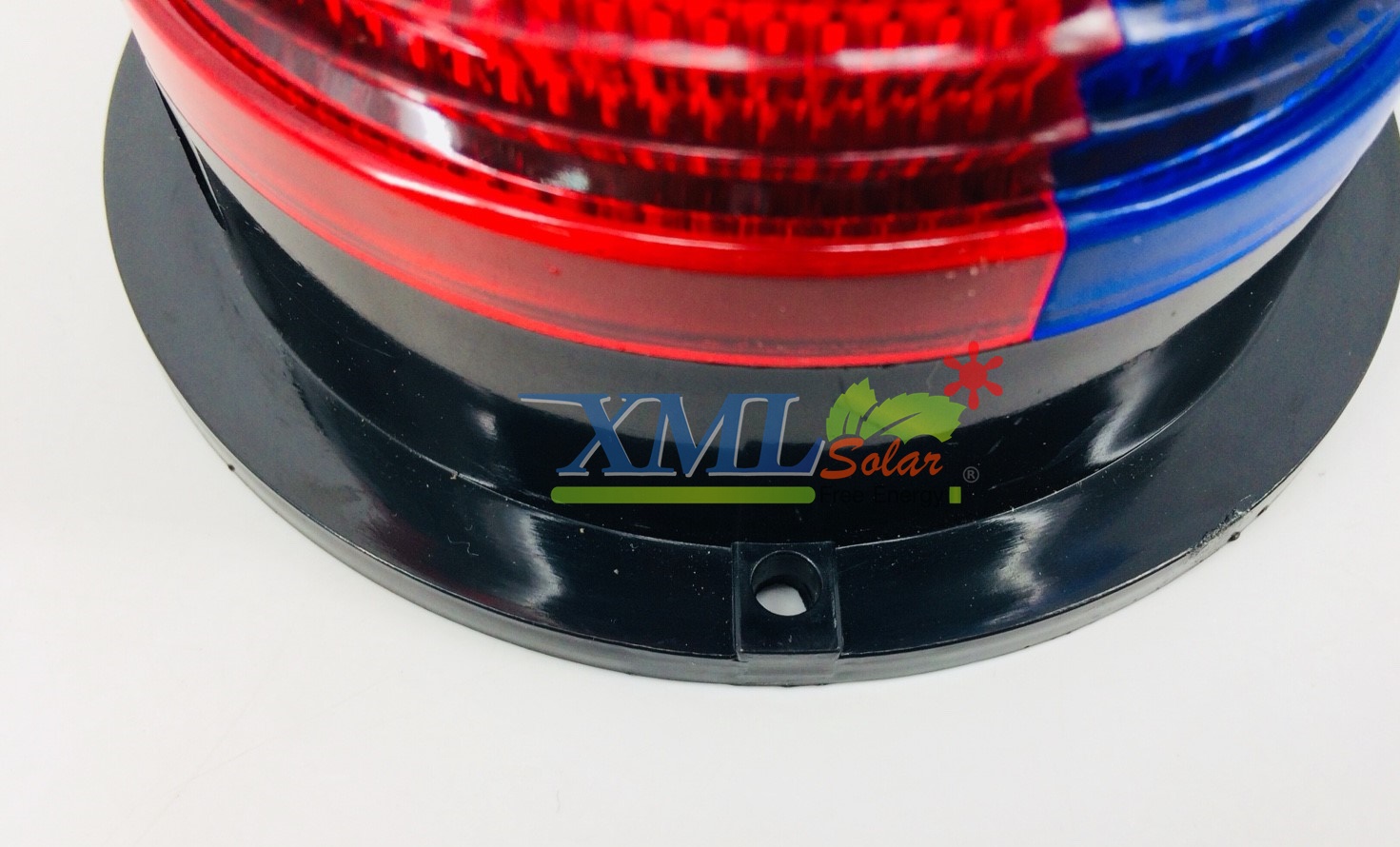 ไฟเตือนฉุกเฉินโซล่าเซลล์ + ฐานเเม่เหล็กในตัว (เเสง : สีเเดง+สีน้ำเงิน)