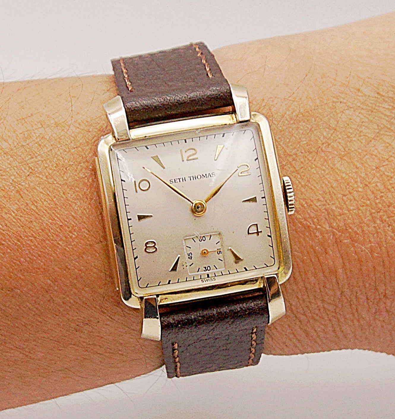 นาฬิกาเก่า SETH THOMAS ไขลานสองเข็มครึ่ง