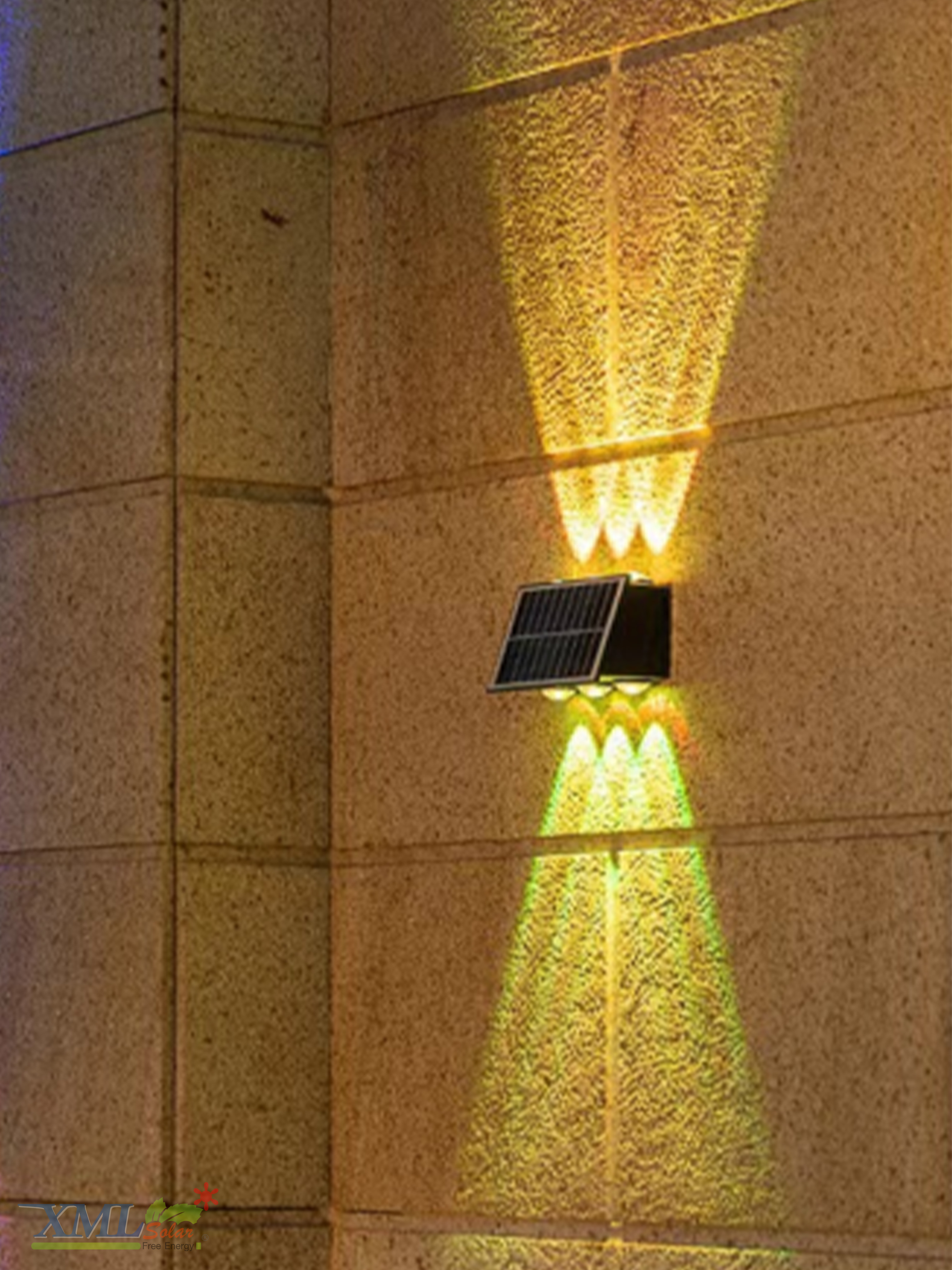 โคมไฟผนังโซล่าเซลล์ LED ส่องบน-ล่าง รุ่นใหม่!