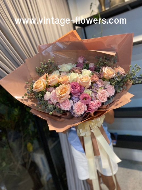 Vintage-ช่อดอกไม้ขนาดใหญ่