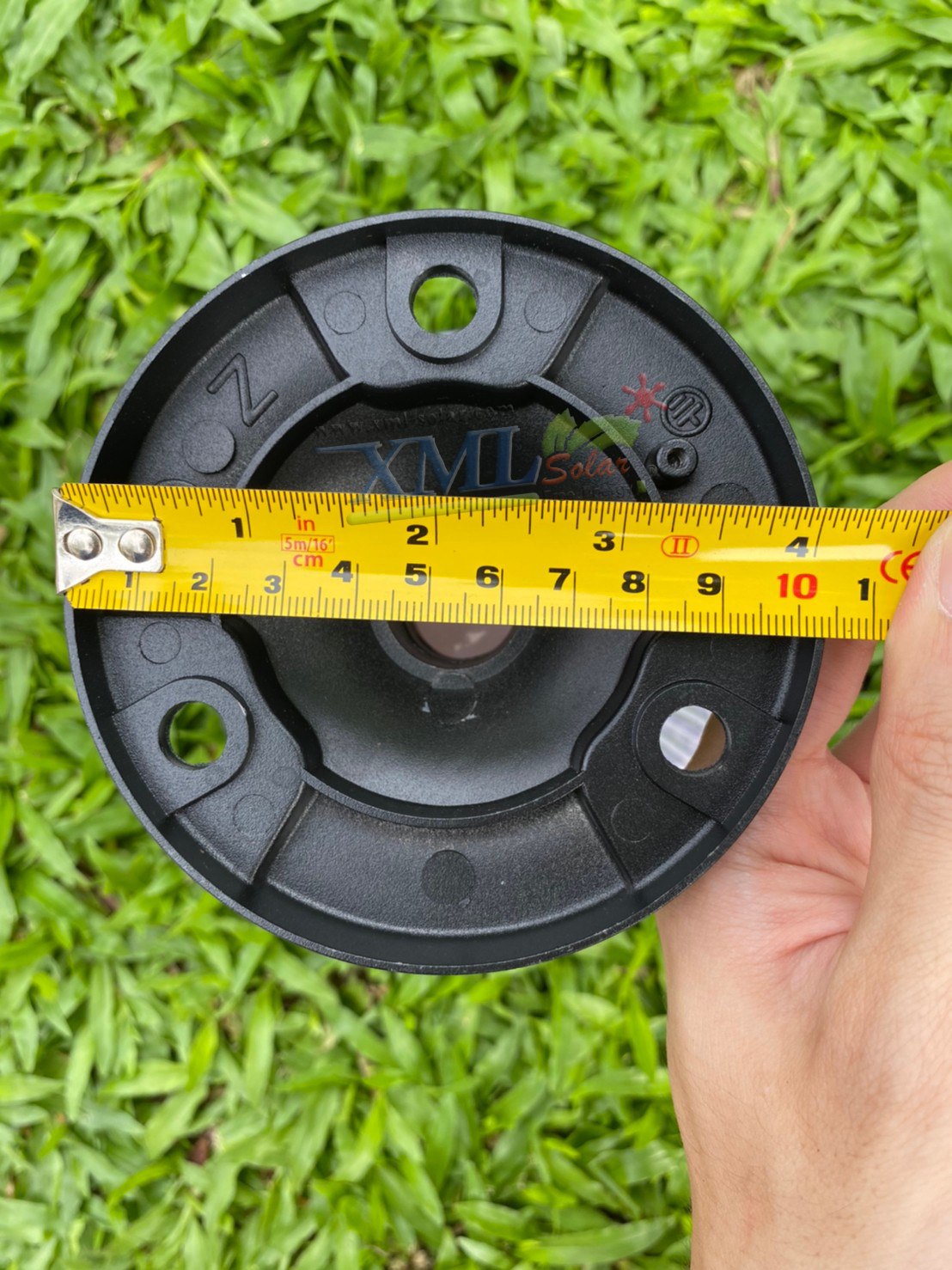 โคมไฟหัวเสาโซล่าเซลล์ ทรงกรวย (แสง : เหลืองวอมไวท์)