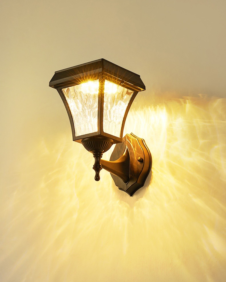 โคมไฟกิ่งโซล่าเซลล์ รุ่นใหม่ ทรงสี่เหลี่ยม ระบบสัมผัส (เเสง : เหลืองวอมไวท์)