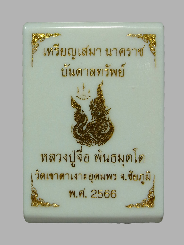 เหรียญเสมานาคราชบันดาลทรัพย์ หลวงปู่จื่อ ปี2566