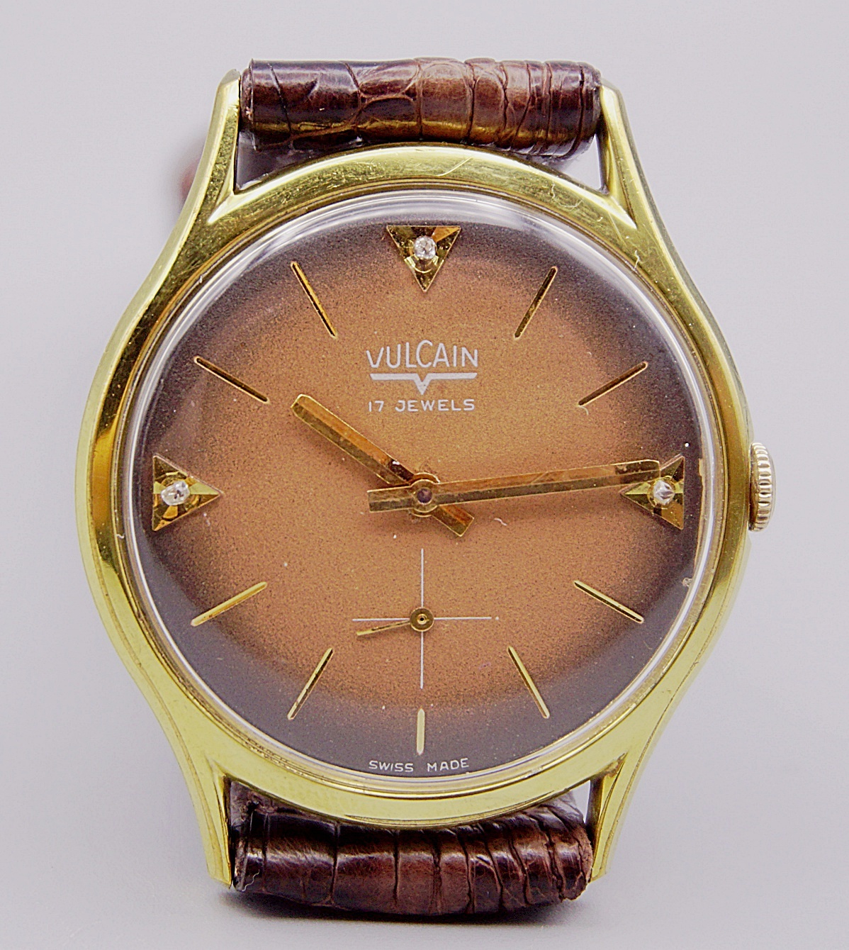 นาฬิกาเก่า VULCAIN ไขลานสองเข็มครึ่ง