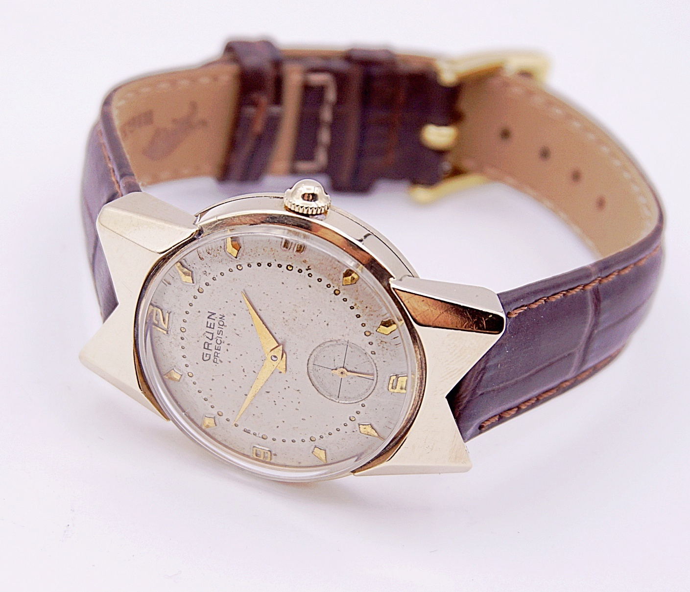 นาฬิกาเก่า GRUEN ไขลานสองเข็มครึ่ง