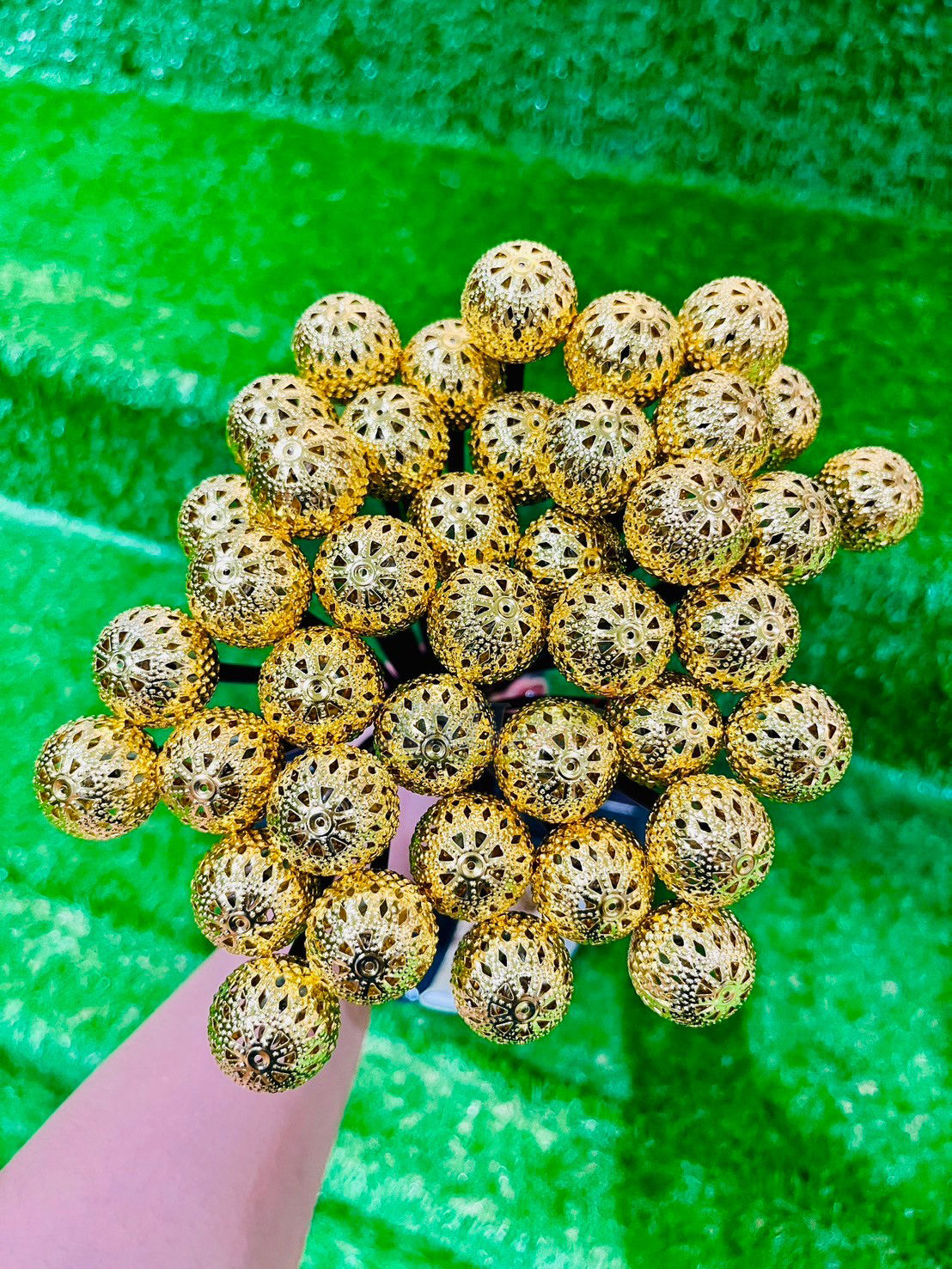 โคมไฟปักสนามโซล่าเซลล์ ทรงโมร๊อกโก รุ่น MD-SOLAR-C2011 (แสง : เหลืองวอมไวท์)(1 แถม 3)